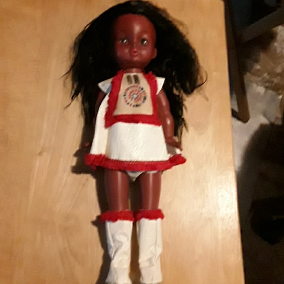 Plastic  INDIAN  DOLL Other - 15" tall  PLASTIC  INDIAN  DOLL